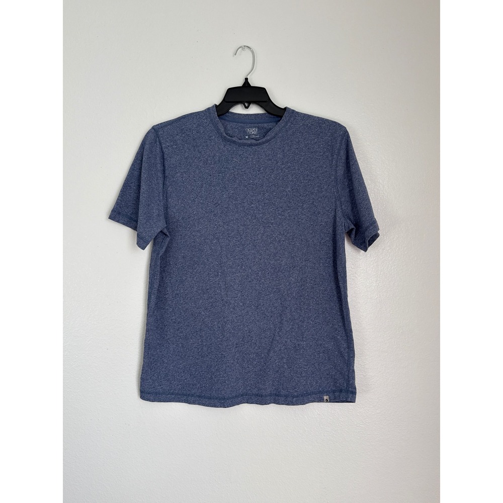 Ocean Coast Mens Blue Heathered Short Sleeve Crew Neck T-Shirt Size M